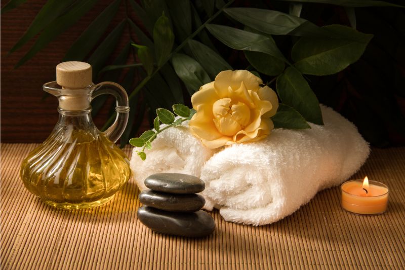 CBD and lavender aromatherapy massage session